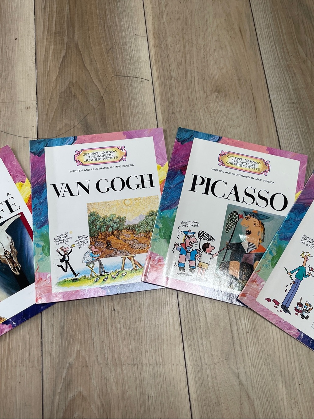 Set of 4 Kids Art Classics Picture Books - Van Gogh & Picasso, O’Keeffe & Warhol